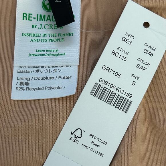 J. Crew Mid-Rise High Cut Leg Cheeky Bikini Swim Bottom Green Saffron BC125 NWT - Picture 5 of 12